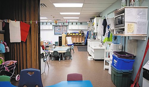 JESSICA LEE / WINNIPEG FREE PRESS



An empty daycare centre at Lord Robert's Children's Programs is photographed on January 7, 2022.



Reporter: Maggie