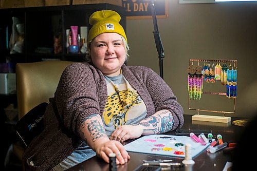 MIKAELA MACKENZIE / WINNIPEG FREE PRESS



Bead N Butter owner Jessie Pruden poses for a portrait in her home studio in Winnipeg on Tuesday, Nov. 2, 2021. For Dave Sanderson story.

Winnipeg Free Press 2021.