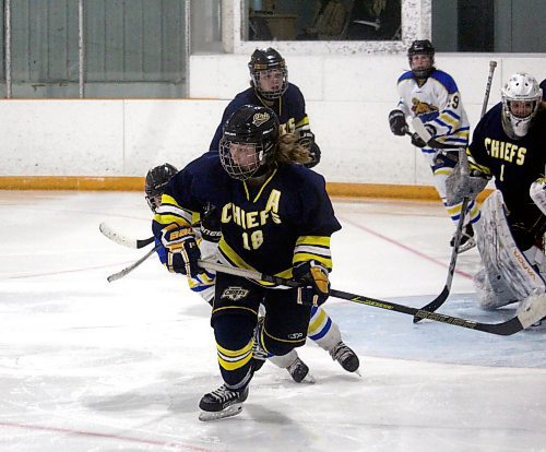 Callie Maguire's 11 goal in 25 games has her in a tie with Hannah Reagh for the third most on the Yellowhead Chiefs this season. (Lucas Punkari/The Brandon Sun)