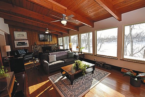 Photos by Todd Lewys / Winnipeg Free Press
The living room offers a sunny south exposure and gorgeous river views.