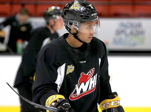 Jacob Hoffrogge and the Brandon Wheat Kings host the Saskatoon Blades tonight and again on Friday. Hoffrogge is a Saskatoon product. (Perry Bergson/The Brandon Sun)