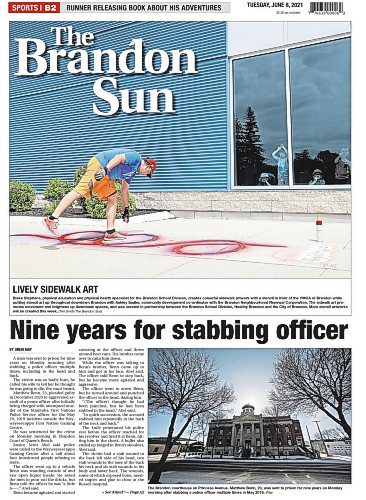 The Brandon Sun reported on Matthew Benn's sentencing in the June 8, 2021 edition of the newspaper. 