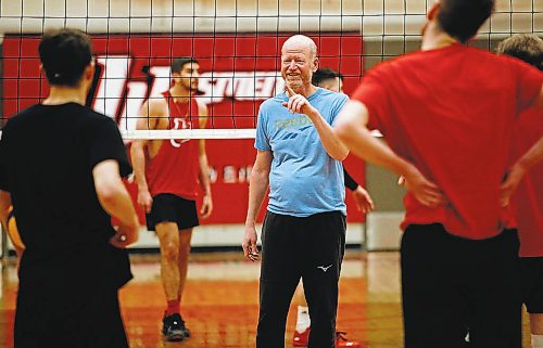 JOHN WOODS / WINNIPEG FREE PRESS

The University of Wesmen mens volleyball coach Larry McKay and his team practice at the university Tuesday, March 1, 2022. The playoffs start this week for the Wesmen.



Re: Allen