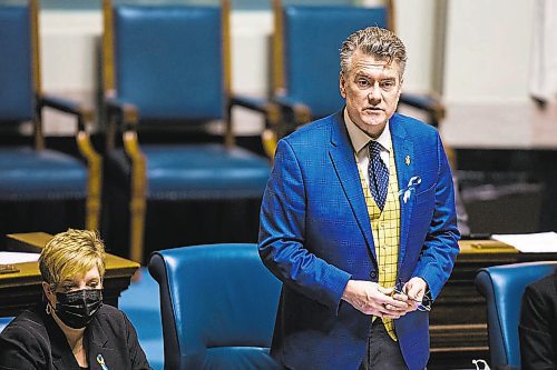 MIKAELA MACKENZIE / WINNIPEG FREE PRESS



Liberal leader Dougald Lamont on the first day back in session at the Manitoba Legislative Building in Winnipeg on Wednesday, March 2, 2022. For Carol Sanders story.

Winnipeg Free Press 2022.