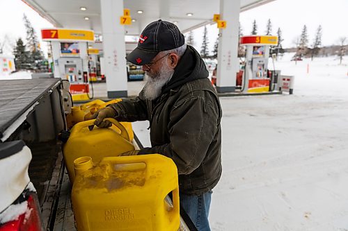RUNNING ON EMPTY FUMES
Pandemic fatigue, supply-chain woes and now this? Gas prices surge as Russia batters Ukraine.

Caption: Jim Stewart purchases fuel at the Safeway Gas bar Friday. (Chelsea Kemp/The Brandon Sun)