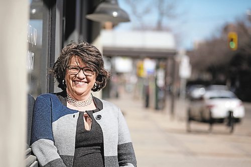 Brandon Sun Rural Manitoba Economic Development Corporation CEO Margot Cathcart is seen in downtown Brandon on Friday. (Tyler Clarke/The Brandon Sun)