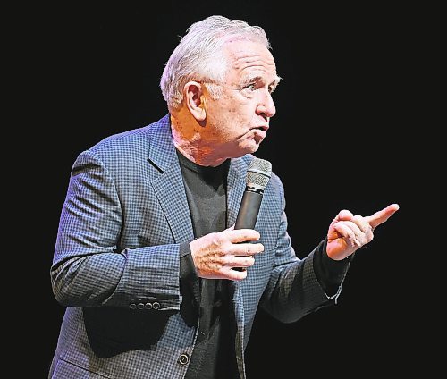 18112022
Comedian Ron James performs before a packed house during his Back Where I Belong tour stop at the Western Manitoba Centennial Auditorium on Friday evening. (Tim Smith/The Brandon Sun)