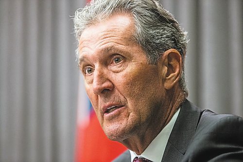 MIKAELA MACKENZIE / WINNIPEG FREE PRESS

Premier Brian Pallister speaks at a press conference at the Manitoba Legislative Building in Winnipeg on Tuesday, Aug. 24, 2021. For --- story.
Winnipeg Free Press 2021.