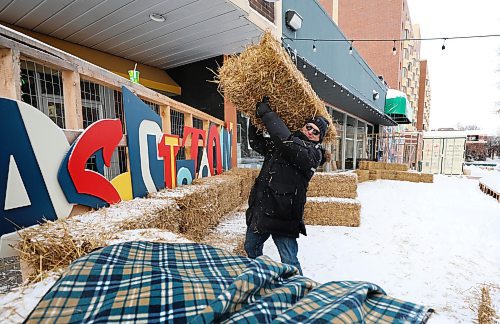 RUTH BONNEVILLE / WINNIPEG FREE PRESS 

Local - Gas Station Theatre patio set-up

NICK Kowalchuk Executive Director with The Gas Station Theatre, started building the outdoor patio at the Gas Station Theatre with hay bales for the Winter Village Tuesday. 


EURO HOLIDAY MARKET: The Osborne Village BIZ and Gas Station Arts Centre, in partnership with the Beer Can in the Village, are teaming to create a European-inspired outdoor winter holiday experience from Dec. 16-18. Will also mention, per CTV story from Monday, how New Year’s Day festivities are returning to The Forks after a two-year absence.


See Shauna's story.
 

Dec 6th,  2022