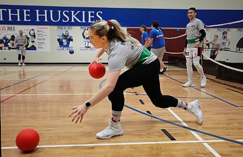 RUTH BONNEVILLE / WINNIPEG FREE PRESS 

Local - STURGEON HEIGHTS fundraiser games

Jaycie Morris, a team Canada Dodge ball player on the Pros team, grabs a ball to throw during the dodge ball match Tuesday. 

Sturgeon Heights Collegiate students and athletes from the community take part in  games to raise funds for their 12th annual hamper drive.  

On Tuesday students competed  against professional and amateur athletes at dodge ball and blindfolded musical chairs over the lunch hour. Funds raised from the event go toward the hamper drive which has raised $28,000 so far this year. 


See story by Reporter -  Rachel 

Dec 6th,  2022