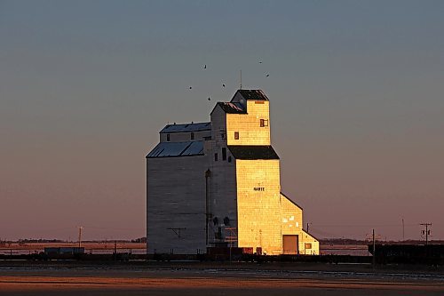 07122022
The last sunlight of the day reflects off the Harte elevator northeast of Brandon on a crisp and clear late Wednesday afternoon.  (Tim Smith/The Brandon Sun)