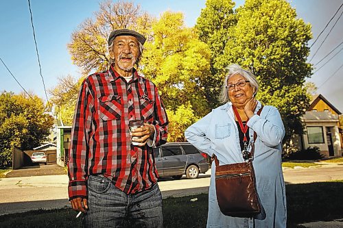 MIKE DEAL / WINNIPEG FREE PRESS

Language activists Roger Roulette (left) and Pat Ningewance (right) at the Manitoba Indigenous Cultural Education Centre, 119 Sutherland, Tuesday afternoon.

See Ben Waldman story

210928 - Tuesday, September 28, 2021.