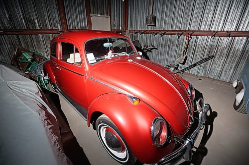 When Finley saw the Beetle for the first time after buying it sight unseen earlier this year, he was met with a pleasant surprise. “I was expecting it to be a complete mess and be rusted out. But when I took the tarp off, it looked dirty but looked brand new,” Finley said. (Tim Smith/The Brandon Sun)