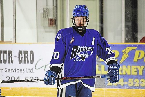 Parkland Rangers alternate captain Madden Murray is leading the team in scoring in his second campaign in the Manitoba AAA Under-18 Hockey League. (Lucas Punkari/The Brandon Sun)