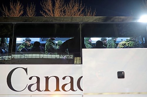 08122022
Soldiers with 2nd Battalion, Princess Patricia's Canadian Light Infantry and 1st Regiment, Royal Canadian Horse Artillery arrive back to CFB Shilo from Latvia late Thursday night following a six month deployment as part of Operation Reassurance. Over 500 troops have been returning home from Shilo over the past few weeks with approximately 120 arriving home Thursday. Other troops from Shilo deployed to Latvia in recent days as part of the ongoing operation. 
(Tim Smith/The Brandon Sun)
