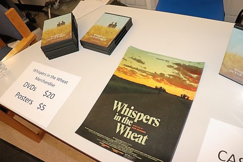 Posters and DVD copies of “Whispers in the Wheat” were on sale at the Evans Theatre on Friday night during the film’s world premiere in Brandon. (Photos by Kyle Darbyson/The Brandon Sun)