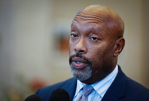 JOHN WOODS / WINNIPEG FREE PRESS
City councillor Markus Chambers, chair of the Winnipeg police board, speaks to media about searching landfills for missing people at a press conference at city hall Monday, December 12, 2022. 

Re: kitching