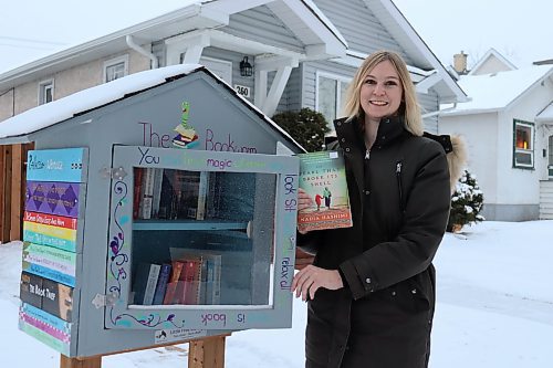 Rachel Ferstl / Winnipeg Free Press
Madison Herget-Schmidt at her little free library