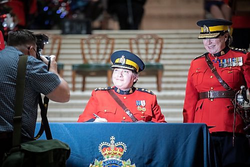 JESSICA LEE / WINNIPEG FREE PRESS

Assistant commanding officer and former commanding officer Jane MacLatchy of the RCMP attends the Change of Command Ceremony on December 13, 2022 at Manitoba Legislature to symbolically handover authority from the outgoing commanding officer to the assistant commissioner Rob Hill, the new commanding officer. 

Reporter: Erik