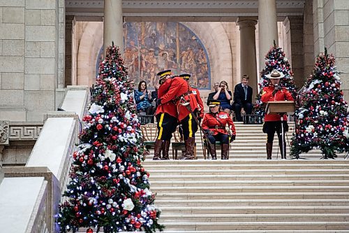 JESSICA LEE / WINNIPEG FREE PRESS

Commanding officer Rob Hill of the RCMP (centre) and assistant commanding officer and former commanding officer Jane MacLatchy hug during the Change of Command Ceremony on December 13, 2022 at Manitoba Legislature. The ceremony is held to symbolically handover authority from the outgoing commanding officer to the assistant commissioner Rob Hill, the new commanding officer. 

Reporter: Erik