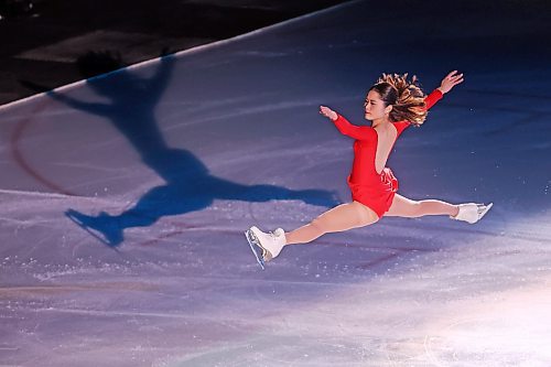 13122022
Satoko Miyahara performs during the Stars On Ice 2022 Holiday Tour stop at Westoba Place in Brandon on Tuesday evening. 
(Tim Smith/The Brandon Sun)