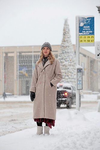 RUTH BONNEVILLE / WINNIPEG FREE PRESS 

Local - bus schedules - Erin Riediger

Erin Riediger stands at a bus stop on Market Ave. near Main Street for story on bus delays.

Story: Bus schedules aren't matching up to actual buses due to labour shortages


Malak Abas
Reporter | Winnipeg Free Press

Dec 14th,  2022