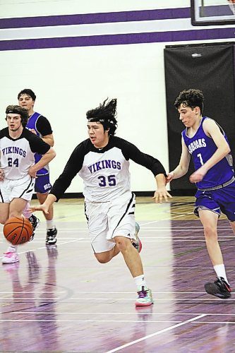 In addition to playing with the Vincent Massey Vikings basketball team, Grade 12 student Brannigan Ferland has also suited up for the school's baseball, hockey and volleyball teams (Lucas Punkari/The Brandon Sun)