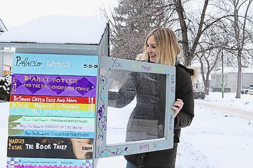 Rachel Ferstl / Winnipeg Free Press
Madison Herget-Schmidt at her little free library