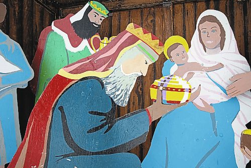 JESSICA LEE / WINNIPEG FREE PRESS

The nativity scene Ken Mutchor, artist, and Les Langer created at Grace Lutheran Church 60 years ago, is photographed on December 13, 2022.

Reporter: Brenda