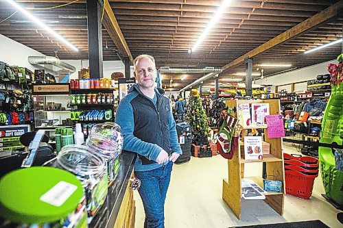 MIKAELA MACKENZIE / WINNIPEG FREE PRESS

Rick Shone, owner of Wilderness Supply, poses for a photo in his store in Winnipeg on Monday, Dec. 19, 2022. Several of his employees were bear sprayed over the weekend. For Kevin Rollason story.
Winnipeg Free Press 2022.