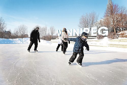 RUTH BONNEVILLE / WINNIPEG FREE PRESS 

Local - Arctic Glacier Park opens

The Vodrey family, Marta (mom) & Chris (dad) and two
son's: Mason (11yrs) & Dash (7yrs), are one of the first to enjoy the new ice on the CN Stage Rink and trails after the opening of  the Arctic Glacier ParkTuesday. 

ARCTIC GLACIER WINTER PARK OFFICIALLY OPENED FOR THE SEASON TUESDAY.  ENJOY THE FORKS ON-LAND TRAILS, TOBOGGANING HILL AND SKATING RINKS. 


More Info:
THE FORKS, WINNIPEG - The Forks is offering a bright welcome to the snowy season as Arctic Glacier Winter Park officially opens. Arctic Glacier Winter Park offers a winter experience for all-ages and abilities, with a tobogganing hill, skating rinks, and over 1.2 km of groomed on-land skating and walking trails. 

Skaters can once again glide on the ice at the CN Stage Rink and the Canopy Rink featuring a soundtrack of Manitoba musicians provided by Manitoba Music. The rinks are connected by the groomed on-land skating and walking trails. And over 100,000 lights illuminate the paths, creating a magical backdrop for the winter playground.  

Arctic Glacier Winter Park will be programmed with family-friendly activities every Sunday in January and February from 1PM-4PM (weather permitting), including horse-drawn sleigh rides, DJs on ice at the Canopy Rink and storytelling in the teepee with Barbara Nepinak.  

Dec 20th,  2022