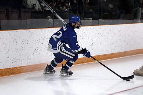 Captain Bo Eisner has been a key contributor for the Parkland Rangers defence this season. (Lucas Punkari/The Brandon Sun)