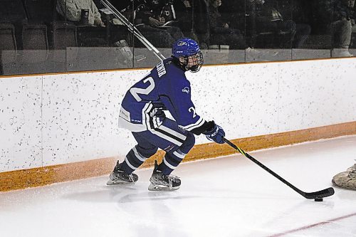 Captain Bo Eisner has been a key contributor for the Parkland Rangers defence this season. (Lucas Punkari/The Brandon Sun)