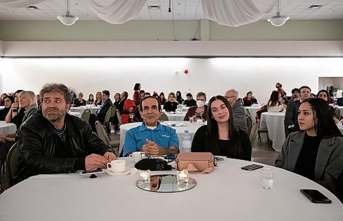 JESSICA LEE / WINNIPEG FREE PRESS

From left to right: Mehrdad Madani, Abdul Azar, Shakila Azar and Aryana Madani are photographed at the Winnipeg Iranian community&#x2019;s Yalda gathering at Centro Caboto on December 21, 2022.

Reporter: Melissa Martin