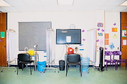 A station where individuals can use drugs safely. 
Safer Use Drug Space located inside Carole Anne&#x2019;s Place at YWCA Hamilton.
 It&#x2019;s a low-barrier drop-in for unsheltered women and non-binary individuals in Hamilton.  Individuals accessing the drop in are provided with meals, access to showers and basic needs, low barrier health care, harm reduction and withdrawal management services and a safe drug use space.
For a Katrina Clarke story about Hamilton's safe injection sites and the lack of them in Winnipeg, Manitoba.
Carlos Osorio for the Winnipeg Free Press