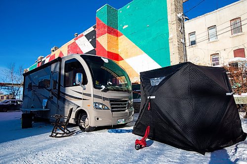 Daniel Crump / Winnipeg Free Press. The Mobile Overdose Prevention Site (MOPS), which is operated by Sunshine House park at 613 Main Street in Winnipeg. December 24, 2022.