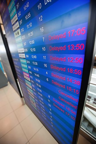 JOHN WOODS / WINNIPEG FREE PRESS
Travellers gather at Winnipeg&#x2019;s airport as they try to board flights out of town Sunday, December 25, 2022. Air companies have been struggling with delays and cancellations due to weather.

Re: Abas