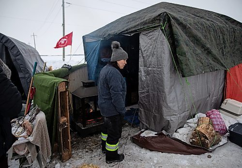 JESSICA LEE / WINNIPEG FREE PRESS

Protestor Melissa Normand is photographed at the encampment at Brady Landfill on December 27, 2022.

Reporter: Chris Kitching