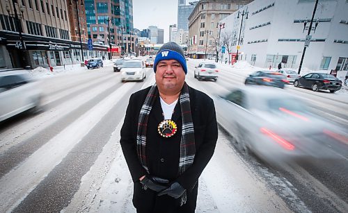 JOHN WOODS / WINNIPEG FREE PRESS
Jonathan Henderson, vice-president external affairs at the University of Winnipeg Student Association (UWSA), is photographed outside the university on Portage Avenue in Winnipeg Tuesday, December 27, 2022. Henderson is concerned about student connection and safety  downtown. 

Re: Mackintosh