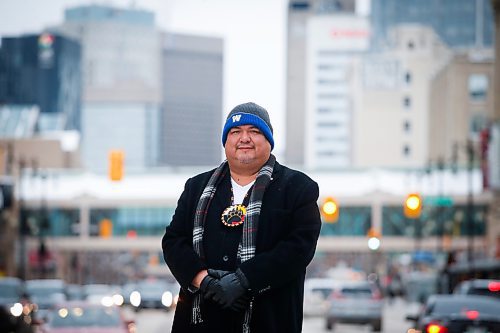 JOHN WOODS / WINNIPEG FREE PRESS
Jonathan Henderson, vice-president external affairs at the University of Winnipeg Student Association (UWSA), is photographed outside the university on Portage Avenue in Winnipeg Tuesday, December 27, 2022. Henderson is concerned about student connection and safety  downtown. 

Re: Mackintosh