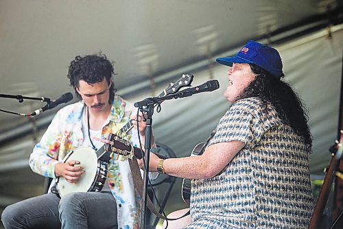 MIKAELA MACKENZIE / WINNIPEG FREE PRESS

Fontine plays at the Little Stage in the Forest during Winnipeg Folk Fest in Bird's Hill Park on Friday, July 8, 2022. For Eva Wasney story. Winnipeg Free Press 2022.