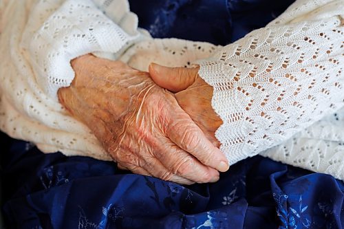 Susanna Wollman of Decker Hutterite Colony, northwest of Hamiota, is believed to be the oldest-living Hutterite among the approximately 50,000 members across all three Hutterite sects in North America. Wollman turned 100 on Oct. 30. (Tim Smith/The Brandon Sun)