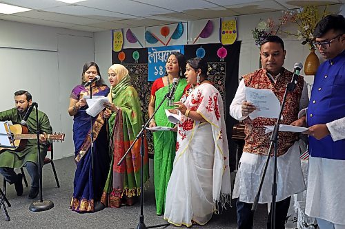 Members of Brandon’s small but growing Bengali community, primarily from Bangladesh and India, gathered Wednesday evening for their first Poush Mela, or Winter Festival, in the Wheat City, at the Central Community Club. The Bengali community in Brandon consists of approximately 10-15 ethnically Bengali families. They connect through a WhatsApp group and hope to attract more Bengali families from other communities in Westman. The Winter Festival consisted of a variety of performances and dinner. (Tim Smith/The Brandon Sun)