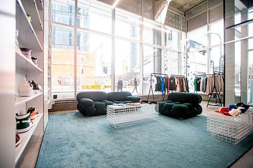 MIKAELA MACKENZIE / WINNIPEG FREE PRESS

CNTRBND, a high-end streetwear shop which opened at 233 Carlton Street on December 23rd, in Winnipeg on Wednesday, Dec. 28, 2022. For Marty Cash story.
Winnipeg Free Press 2022.