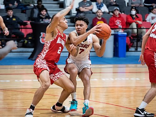 JESSICA LEE / WINNIPEG FREE PRESS

University of Winnipeg Wesmen player Malachi Alexander (7) is photographed during a game against the University of Algoma Thunderbirds at the Duckworth Centre on December 28, 2022.

Reporter: Mike Sawatzky