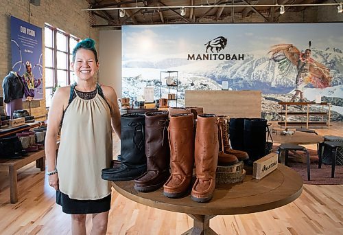 JESSICA LEE / WINNIPEG FREE PRESS

Dawn Sinclair, manager of the Manitobah store at The Forks.