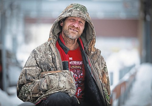 JOHN WOODS / WINNIPEG FREE PRESS
Christopher Anthony Delaurier talked to media about homelessness and how to improve the conditions for that population while he was outside the Salvation Army shelter in Winnipeg Sunday, December 25, 2022. 

Re: Abas