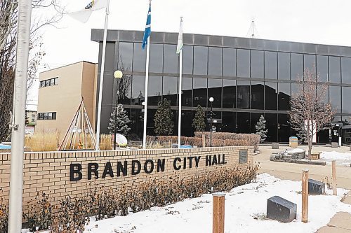 Brandon Sun The exterior of Brandon City Hall on Thursday afternoon. The city announced on Thursday that 92 per cent of its employees are fully vaccinated against COVID-19, while its remaining staff are undergoing rapid testing every 48 hours. (Kyle Darbyson/The Brandon Sun)
