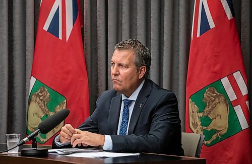 JESSICA LEE / WINNIPEG FREE PRESS

Economic Development, Investment and Trade Minister Cliff Cullen is photographed August 18, 2022 at the Legislative Building during a press conference.

Reporter: Danielle DaSilva