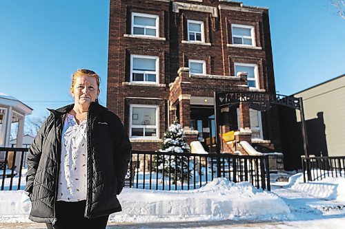 Brandon Sun Brandon YWCA Executive Director Heather Symbalisty stands in front of Meredith Place Tuesday.(Chelsea Kemp/The Brandon Sun)